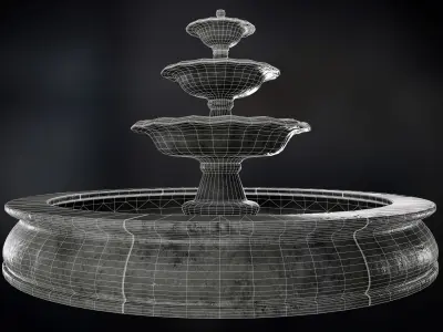 Fountain Low-poly 3D model