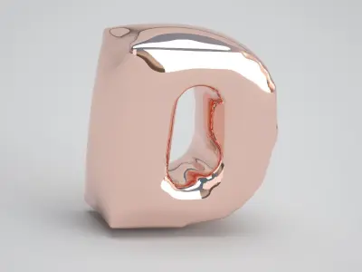 D Balloon Copper 3D model