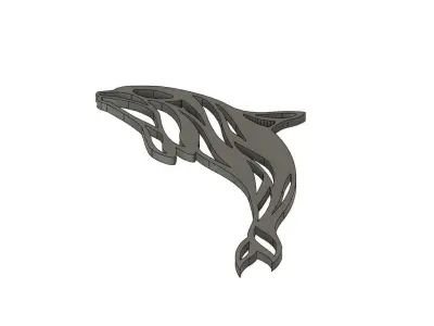 Dolphin Wall Decoration 3D print model