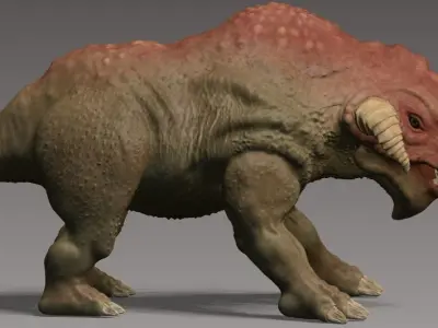 Rhino  monster Low-poly 3D model