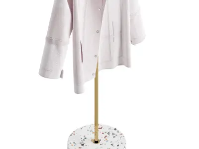 Pianca Contralto con specchio Valet stand 3D model