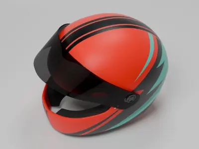 Motor Helmet Low-poly 3D model