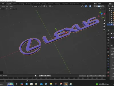 lexus logo 3D print model