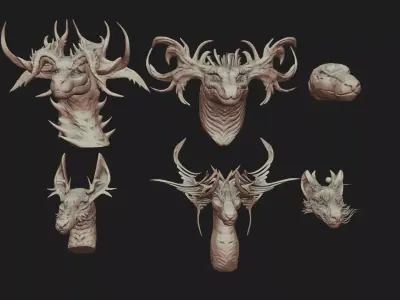 Dragon Bust Pack 1 3D model