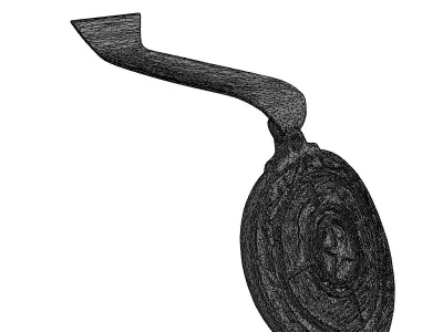 Golden Military Achievement Medal Low-poly 3D model