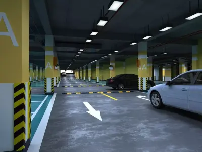 Underground Parking 02 3D model