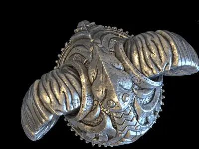   skull Pendant jewelry Demon vol4 3D print model