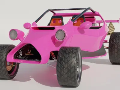 The Trashhopper car Low-poly 3D model