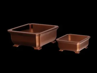 BONSAI POT SQUARE 006 3D print model