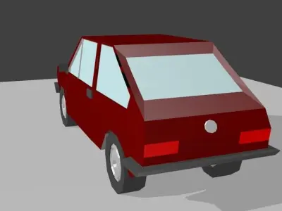 Volkswagen Passat B1 1970 Low-poly 3D model