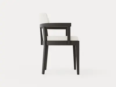 North dining chair black ash Low-poly 3D model