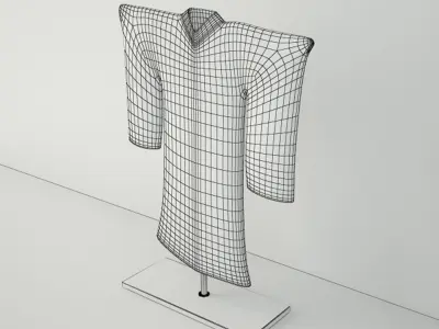 Painted Shell Kimono 3D model