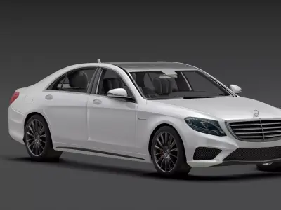 Mercedes Class S AMG Low-poly 3D model