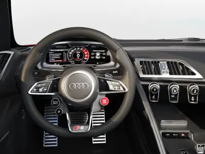 Audi R8 Spyder 2021 closed roof  3D model