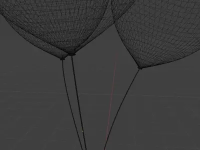 3D Luxury Editable Color Balloons with Blender File 3D model