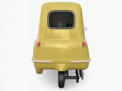 Generic 50cc Microcar with chassis 3D model