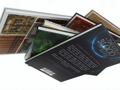 Books for interior decoration 06 3D model