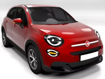 FIAT 500X Low-poly 3D model