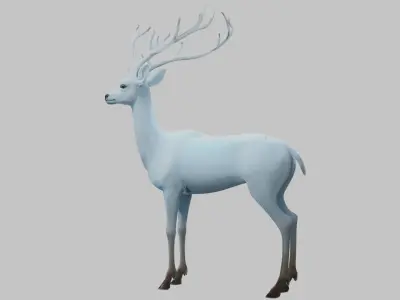 3D Deer Patronus Model - Magical Protector Animal Low-poly 3D model