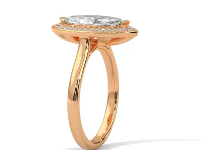 solitaire ring with detail images and 360 render videos 86 3D print model