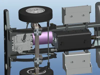 RC truck chassis model 3D model