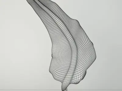 Decorative Leaf Shaped Stand Decor 3D model