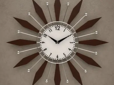 Leaf Shape Wall Clock 120 3D model