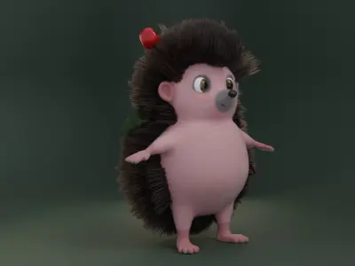 Hedgehog cartoon 3D model
