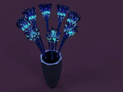 Flower bass lamp Free 3D model