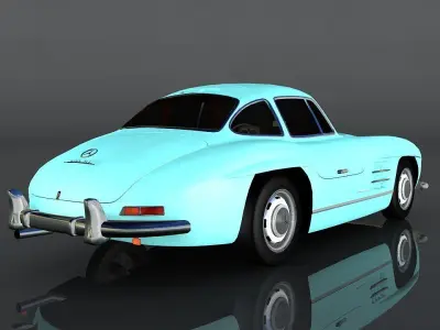 Mercedes-Benz 300 SL Low-poly 3D model