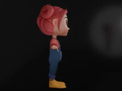 Cartoon Child Low-poly 3D model