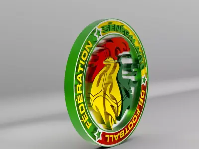 Senegal National Soccer Team Logo 3D model
