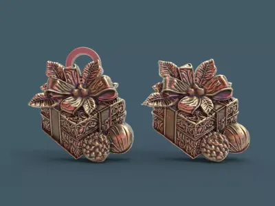 christmas gift decor  3D print model