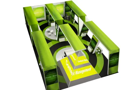  Booth Exhibition Stand a572b  3D model