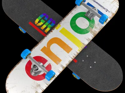Skateboard set 008 3D model