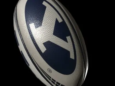 rugby ball 2 Low-poly 3D model