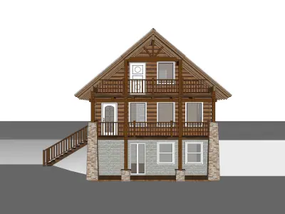 Log House 08 -Archimple LLC 3D model