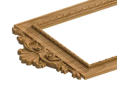 Carved picture frame STL 3D model 71