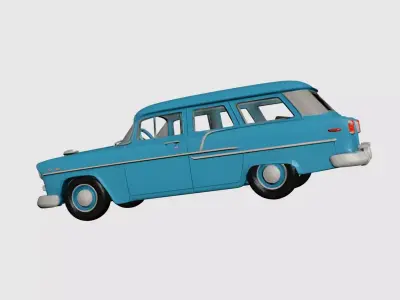 1950s Early Vintage Station Wagon 3D model 3D model
