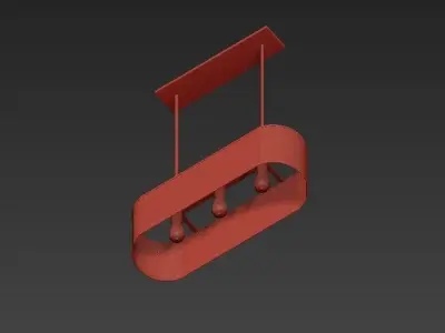 Trough Chandelier 3D model