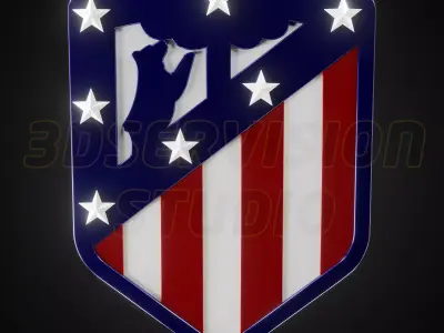 Atletico Madrid logo  - Cinematic - 3D print 3D model