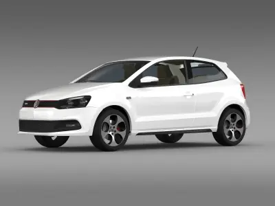 Volkswagen Polo GTI 3d 2009-2013 3D model