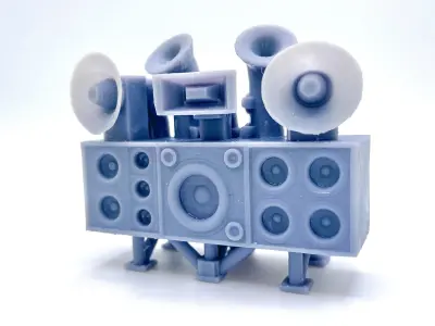 Boom Box Speakers 3D print model
