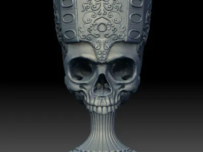 Printable Skull Goblet 3D print model