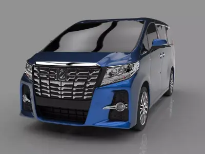 Toyota Alphard  Vellfire  Low-poly 3D model