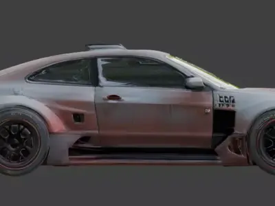 Performance Street  car 3D Asset Low-poly 3D model