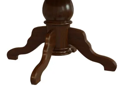 Wood table 1200 Low-poly 3D model