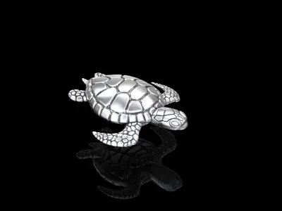 Sea turtle pendant 3D print model