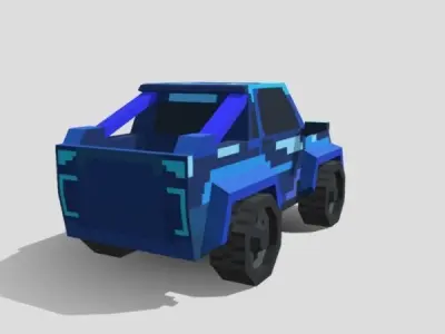 Low-Poy Truck Free low-poly 3D model