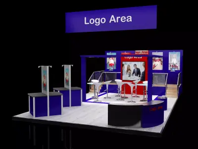 Booth Exhibition Stand a112  3D model